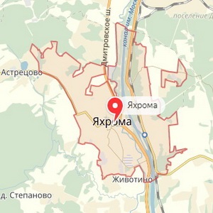 Карта города яхрома